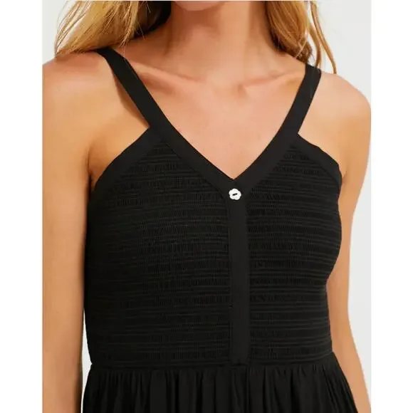 Tuckernuck Black Gillian Sleeveless Smocked Resort Summer Vacation Maxi Dress XS - Picture 6 of 15